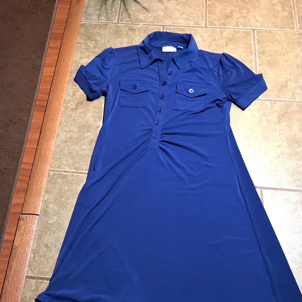 New York & Company blue short sleeve dress - Picture 1 of 3
